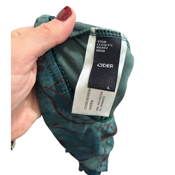 Cider High waist mesh floral mini skirt with elastic waist band - Picture 3 of 6